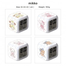 Mikko anime Alarm Clock Colorful Light Display Tim...