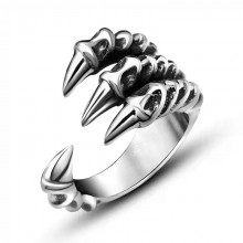 Vintage Dragon Claw Adjustable Open Rings
