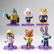 6pcs/set Zootopia anime figures(OPP bag)
