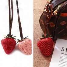 Creative Waterproof Strawberry resin Key Chain Rin...