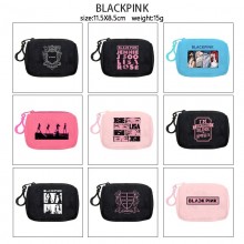 BLACK PINK plush coin purse keychain headphone bag