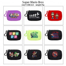 Super Mario plush coin purse keychain headphone bag