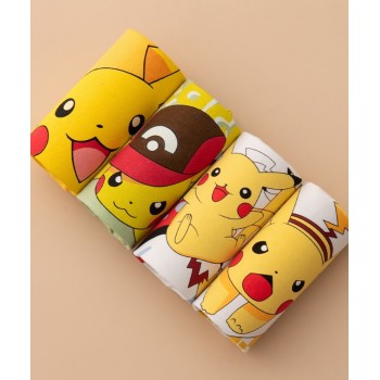4pcs/set Pokemon Pokemon Pikachu Boxer Underpants Cotton U Pouch Bulge Underwear