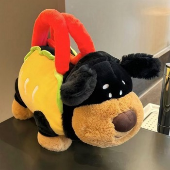 Hot Dog Anime Portable Plush Handbag