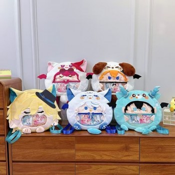 Genshin Impact game Girl Head Transparent Pain Bag Itabag Backpack