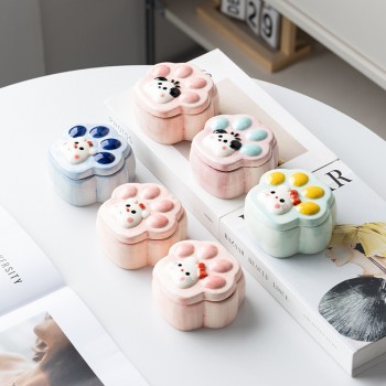 Cat Paw Jewelry Box Ceramic Storage Box
