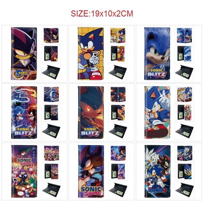 Sonic the Hedgehog PU Long Wallets Purses ID Card Holder