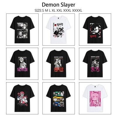 Demon Slayer anime summer short sleeve cotton t-shirts
