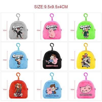 Gravity Falls plush coin purse keychain headphone bag