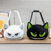 Monster cat plush crossbody satchel shoulder bag