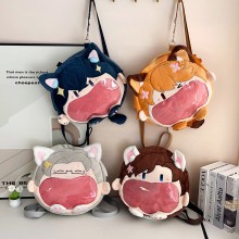 Haikyuu anime Girl Head Transparent Pain Bag Itaba...