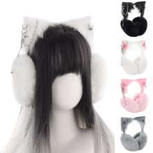 Gothic Lolita Warmer Muff Cat Ear Cover Earmuffs