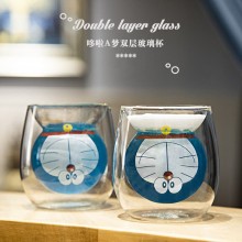 Doraemon Anime Glasses Double Wall Glass Cup