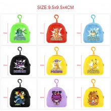 Pokemon plush coin purse wallet keychain headphone bag