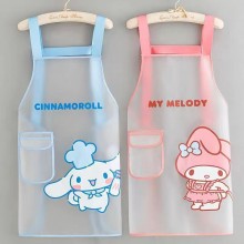 Sanrio Melody Cinnamoroll waterproof apron transparent cloth