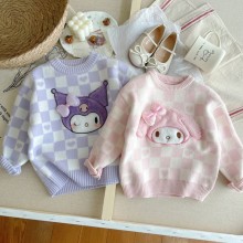 Sanrio Melody Kuromi Round-neck Knitting Sweatshirt Clothing