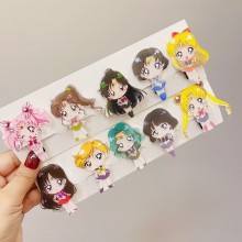 Sailor Moon anime acrylic Hair Clip Hairpins set