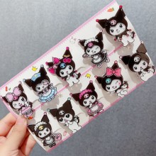 10pcs/set Sanrio Kuromi anime anime acrylic Hair C...