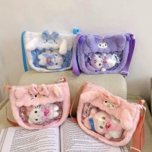 Sanrio Melody kitty Cinnamoroll Kuromi Transparent Shoulder Crossbody Bags