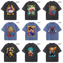 Dragon Ball anime short sleeve wash water worn-out cotton t-shirt