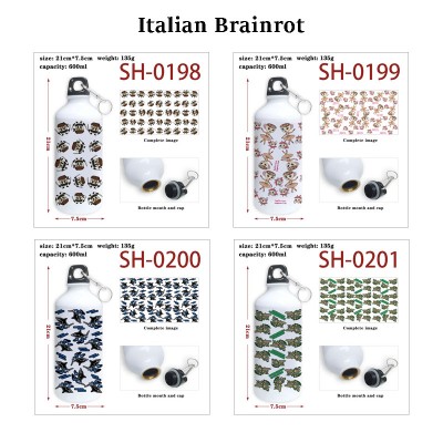 Italian Brainrot Aluminum Water Bottle Drinking Cup