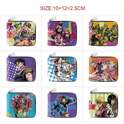 JoJo's Bizarre Adventure anime zipper long wallet purse