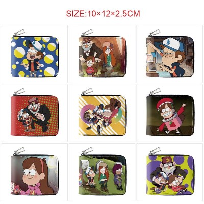 Gravity Falls anime zipper long wallet purse