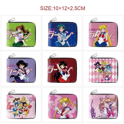Sailor Moon anime zipper long wallet purse