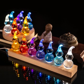7pcs/set Calabash Crystal Ball Night Light Lamp 8cm