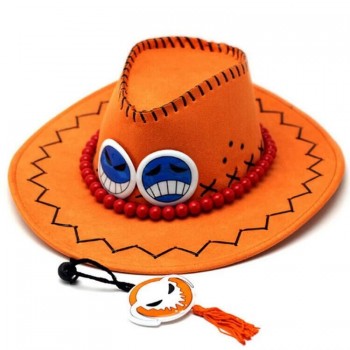 One Piece Ace anime cosplay cowboy hat