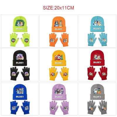 Bluey Knitted Hat and Gloves Set