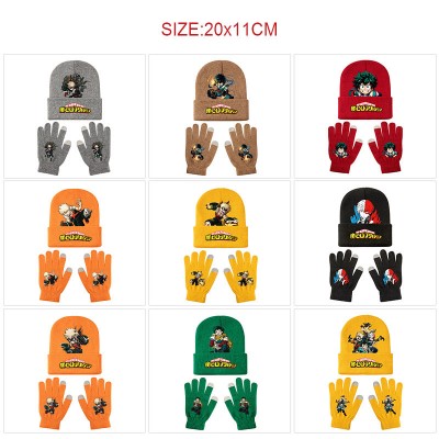 My Hero Academia Knitted Hat and Gloves Set