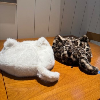 Leopard Beret Autumn Plush Hat