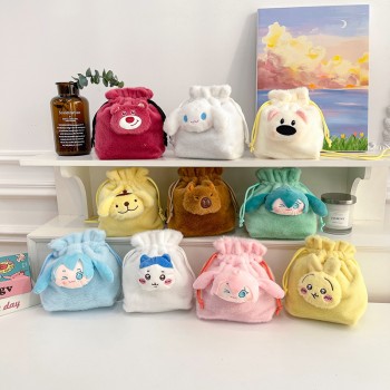 Hatsune Miku anime plush drawstring shoulder bag