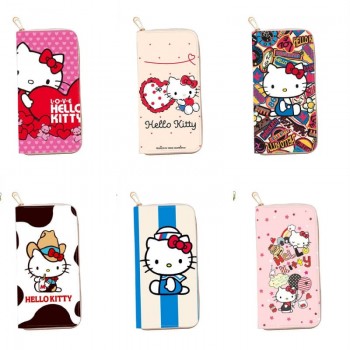 Hello kitty anime zipper long wallet coin purse