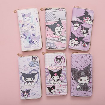 Sanrio Cinnamoroll Kuromi anime zipper long wallet coin purse