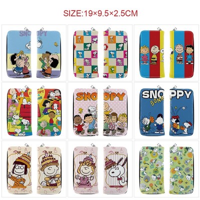 Snoopy anime long zipper wallet purse