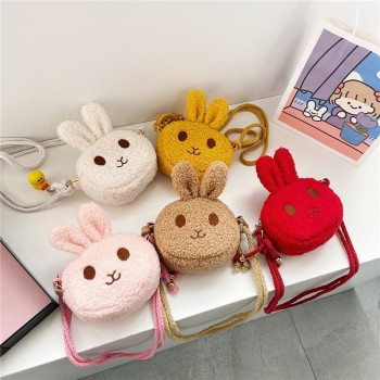 Rabbit Children Plush Crossbody Shoulder Bags