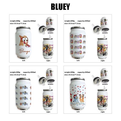 Bluey Stainless Steel Thermos Straw Cups