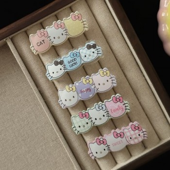 Hello kitty anime acrylic Hair Clip Hairpins