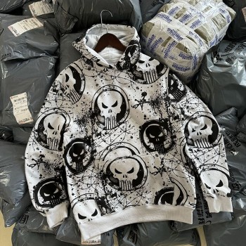 The Punisher skeleton long sleeve hoodies sweater cloth