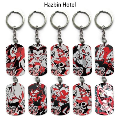 Hazbin Hotel alloy two-sided pendant key chain keychains
