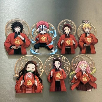 Demon Slayer anime acrylic Magnetic Rotating Refrigerator Magnets
