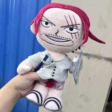 12inches One Piece Shanks red hair anime plush dol...