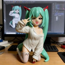 Hatsune Miku Cat ear pajamas anime Figure(OPP bag)