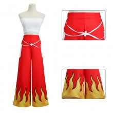 Fairy Tail Erza Cosplay Costume Strapless Top Pant...