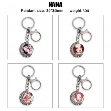 NANA Two-sided Rotatable Round Crystal Key Chain R...