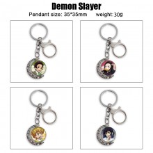 Demon Slayer Two-sided Rotatable Round Crystal Key...