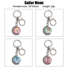 Sailor Moon Two-sided Rotatable Round Crystal Key ...