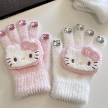 Hello Kitty Diamond Plush Gloves